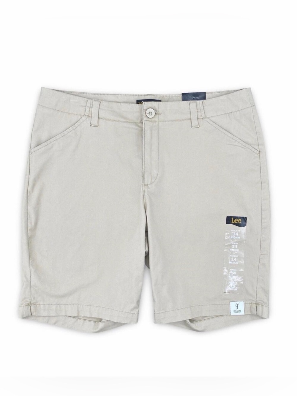 Lee Bermuda Shorts Women's 9”  Mid Rise Tan Safari size 14 MSRP $44